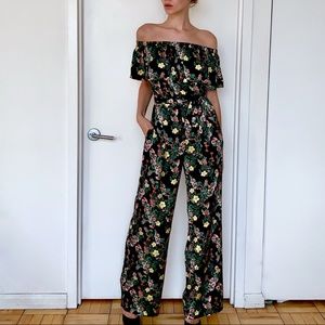 BEBE Floral Jumpsuit